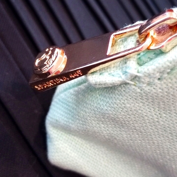 FREE W BUNDLE Spartina 449 Embroidered Shell Makeup Bag Color:Mint Green - Picture 2 of 10